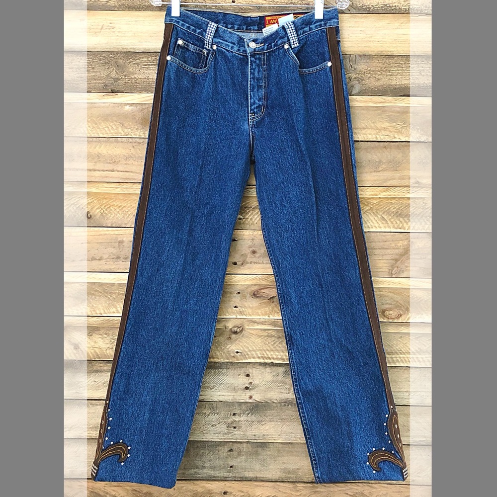 Lawman Western jeans w/ rhinestone embellishments